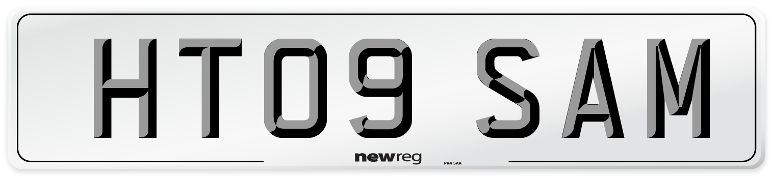 HT09 SAM Number Plate from New Reg